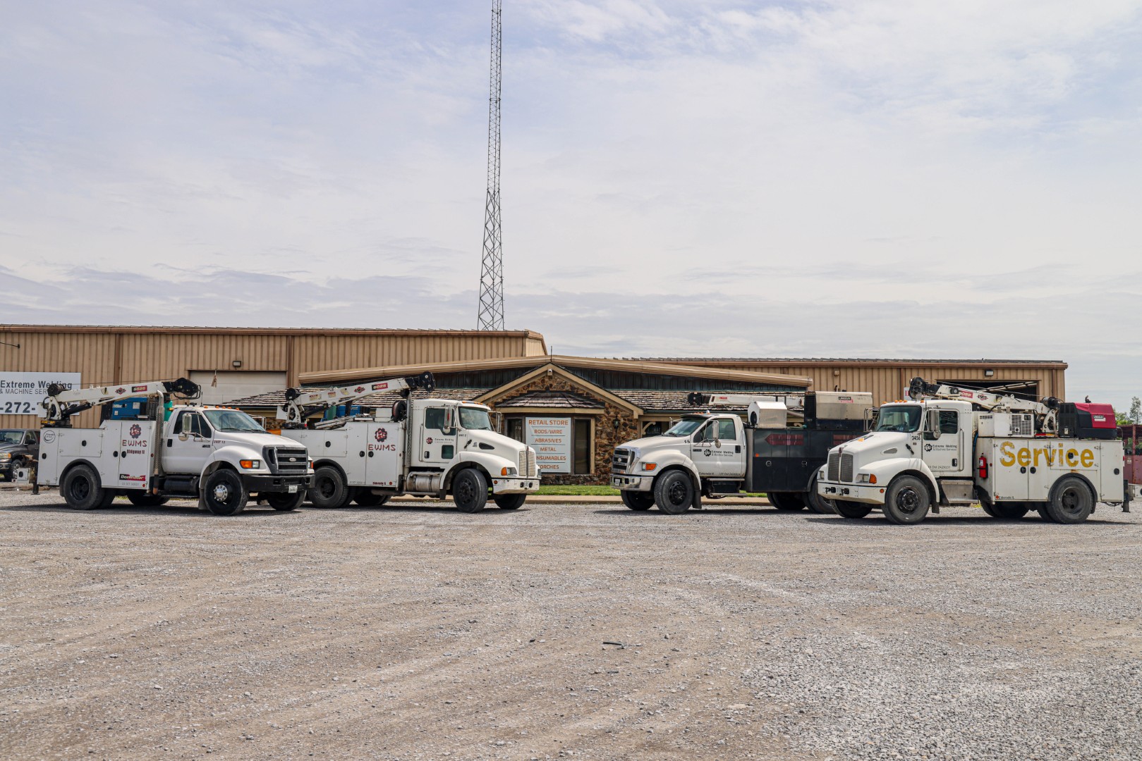Service truck fleet at Extreme Welding and Machine Services